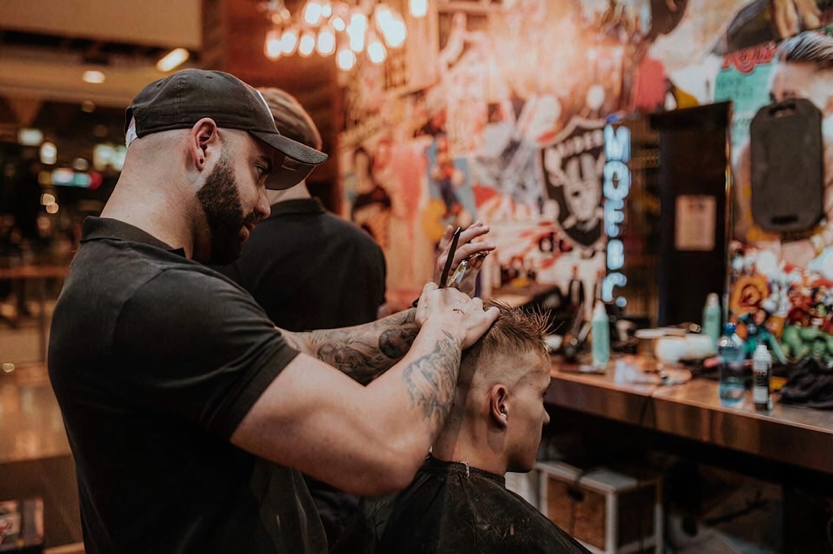 Detalle de corte degradado realizado en BruceBarber
